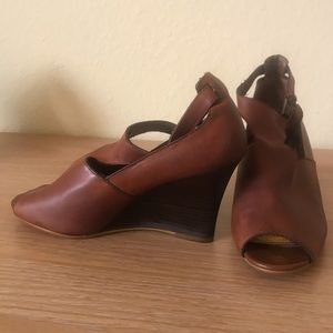Lovely Miss Chelsea’s restored leather wedges
